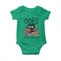 Funny Black Cat Bookworm Gift Baby Onesie Oops I Bought More Books