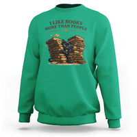 Funny Black Cat Bookworm Quote Sweatshirt I Like Books More Than People