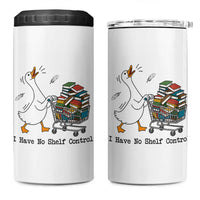 Funny Goose Book Lover 4 in 1 Can Cooler Tumbler I Have No Shelf Control