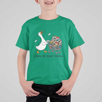 Funny Goose Book Lover T Shirt For Kid I Have No Shelf Control