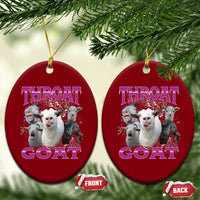 Funny Dirty Humor Ceramic Ornament Throat Goat - Wonder Print Shop