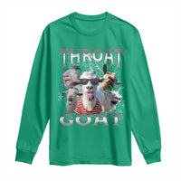 Funny Adult Humor Long Sleeve Shirt Throat Goat Meme - Wonder Print Shop