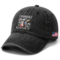 Funny Adult Humor Washed Cotton Baseball Cap Throat Goat Meme