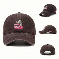Throat Goat Washed Cotton Baseball Cap Sarcastic Adult Humor