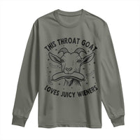 This Throat Goat Loves Juicy Wieners Long Sleeve Shirt Funny Adult Humor - Wonder Print Shop
