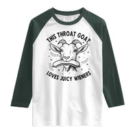 This Throat Goat Loves Juicy Wieners Raglan Shirt Funny Adult Humor - Wonder Print Shop