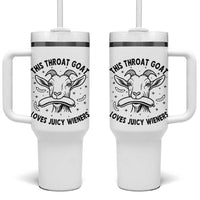 This Throat Goat Loves Juicy Wieners Tumbler With Handle Funny Adult Humor