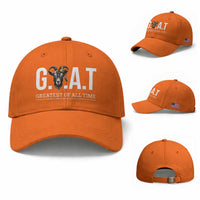 Funny Goat Lover Baseball Cap Motivational Quote Crowned G O A T Style