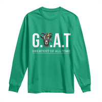 Funny Goat Lover Long Sleeve Shirt Motivational Quote Crowned G O A T Style - Wonder Print Shop