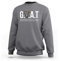 Funny Goat Lover Sweatshirt Motivational Quote Crowned G O A T Style - Wonder Print Shop