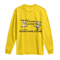 It Is Fine I Am Fine Everything Is Fine Long Sleeve Shirt Funny Goat Lover Gift - Wonder Print Shop