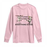 It Is Fine I Am Fine Everything Is Fine Long Sleeve Shirt Funny Goat Lover Gift - Wonder Print Shop