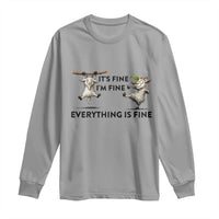 It Is Fine I Am Fine Everything Is Fine Long Sleeve Shirt Funny Goat Lover Gift - Wonder Print Shop