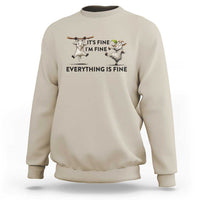 It Is Fine I Am Fine Everything Is Fine Sweatshirt Funny Goat Lover Gift - Wonder Print Shop