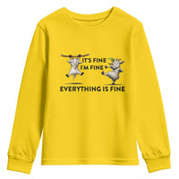 It Is Fine I Am Fine Everything Is Fine Youth Sweatshirt Funny Goat Lover Gift - Wonder Print Shop