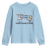 It Is Fine I Am Fine Everything Is Fine Youth Sweatshirt Funny Goat Lover Gift - Wonder Print Shop