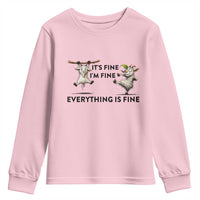 It Is Fine I Am Fine Everything Is Fine Youth Sweatshirt Funny Goat Lover Gift - Wonder Print Shop