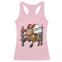 Funny Goat Racerback Tank Top It Is Fine I Am Fine Everything Is Fine - Wonder Print Shop
