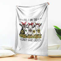 I Am The Crazy Goat Lady Throw Blanket Goat Lady Gift - Wonder Print Shop
