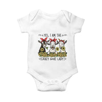 I Am The Crazy Goat Lady Baby Onesie Goat Lady Gift - Wonder Print Shop