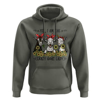 I Am The Crazy Goat Lady Hoodie Goat Lady Gift - Wonder Print Shop