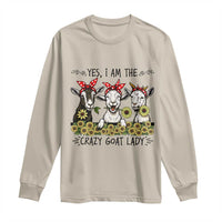 I Am The Crazy Goat Lady Long Sleeve Shirt Goat Lady Gift - Wonder Print Shop