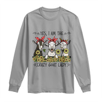 I Am The Crazy Goat Lady Long Sleeve Shirt Goat Lady Gift - Wonder Print Shop