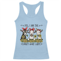 I Am The Crazy Goat Lady Racerback Tank Top Goat Lady Gift - Wonder Print Shop