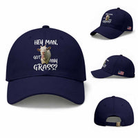 Hey Man Got Any Grass Baseball Cap Funny Goat Stoner Gift