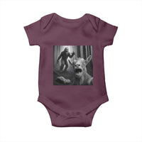 Goat Selfie With Bigfoot Baby Onesie Funny Cryptid Gift - Wonder Print Shop