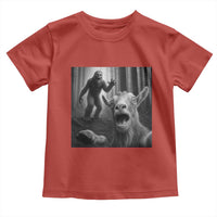 Goat Selfie With Bigfoot Toddler T Shirt Funny Cryptid Gift - Wonder Print Shop