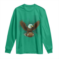 Lightning Eagle Holding Long Sleeve Shirt Football Player Gift - Wonder Print Shop