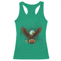 Lightning Eagle Holding Racerback Tank Top Football Player Gift - Wonder Print Shop