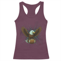 Lightning Eagle Holding Racerback Tank Top Football Player Gift - Wonder Print Shop