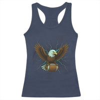 Lightning Eagle Holding Racerback Tank Top Football Player Gift - Wonder Print Shop