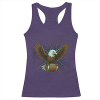 Lightning Eagle Holding Racerback Tank Top Football Player Gift - Wonder Print Shop