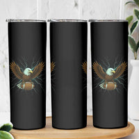 Lightning Eagle Holding Skinny Tumbler Football Player Gift - Wonder Print Shop