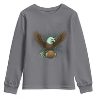 Lightning Eagle Holding Youth Sweatshirt Football Player Gift - Wonder Print Shop