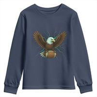 Lightning Eagle Holding Youth Sweatshirt Football Player Gift - Wonder Print Shop