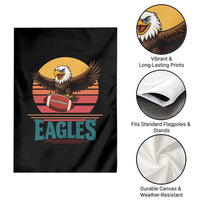 Funny Eagle Football Fan Garden Flag Retro Vintage Style - Wonder Print Shop