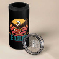 Funny Eagle Football Fan 4 in 1 Can Cooler Tumbler Retro Vintage Style - Wonder Print Shop