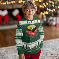 Funny Eagle Football Fan Ugly Christmas Sweater Retro Vintage Style - Wonder Print Shop