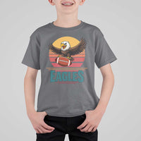 Funny Eagle Football Fan T Shirt For Kid Retro Vintage Style - Wonder Print Shop