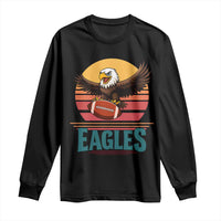 Funny Eagle Football Fan Long Sleeve Shirt Retro Vintage Style - Wonder Print Shop