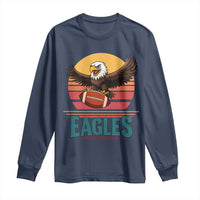 Funny Eagle Football Fan Long Sleeve Shirt Retro Vintage Style - Wonder Print Shop