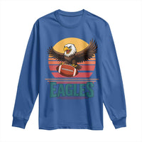 Funny Eagle Football Fan Long Sleeve Shirt Retro Vintage Style - Wonder Print Shop