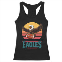 Funny Eagle Football Fan Racerback Tank Top Retro Vintage Style - Wonder Print Shop