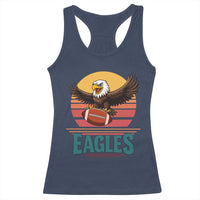 Funny Eagle Football Fan Racerback Tank Top Retro Vintage Style - Wonder Print Shop
