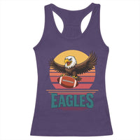 Funny Eagle Football Fan Racerback Tank Top Retro Vintage Style - Wonder Print Shop