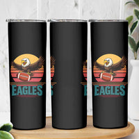 Funny Eagle Football Fan Skinny Tumbler Retro Vintage Style - Wonder Print Shop